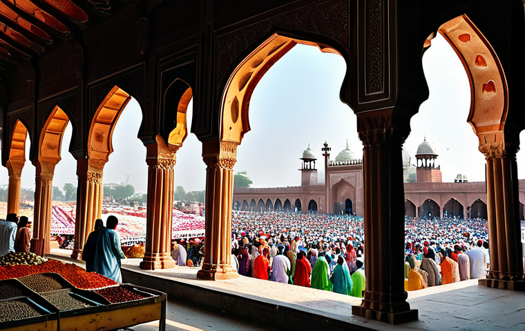 **
"A busy marketplace in Lahore, Pakistan. Vendors are selling colorful textiles, spices, and fresh fruits. People in traditional shalwar kameez are shopping and socializing. A majestic Badshahi Mosque is visible in the background. Bright daylight, realistic details, cultural richness, appropriate attire, family-friendly, safe for work, professional photography."
**