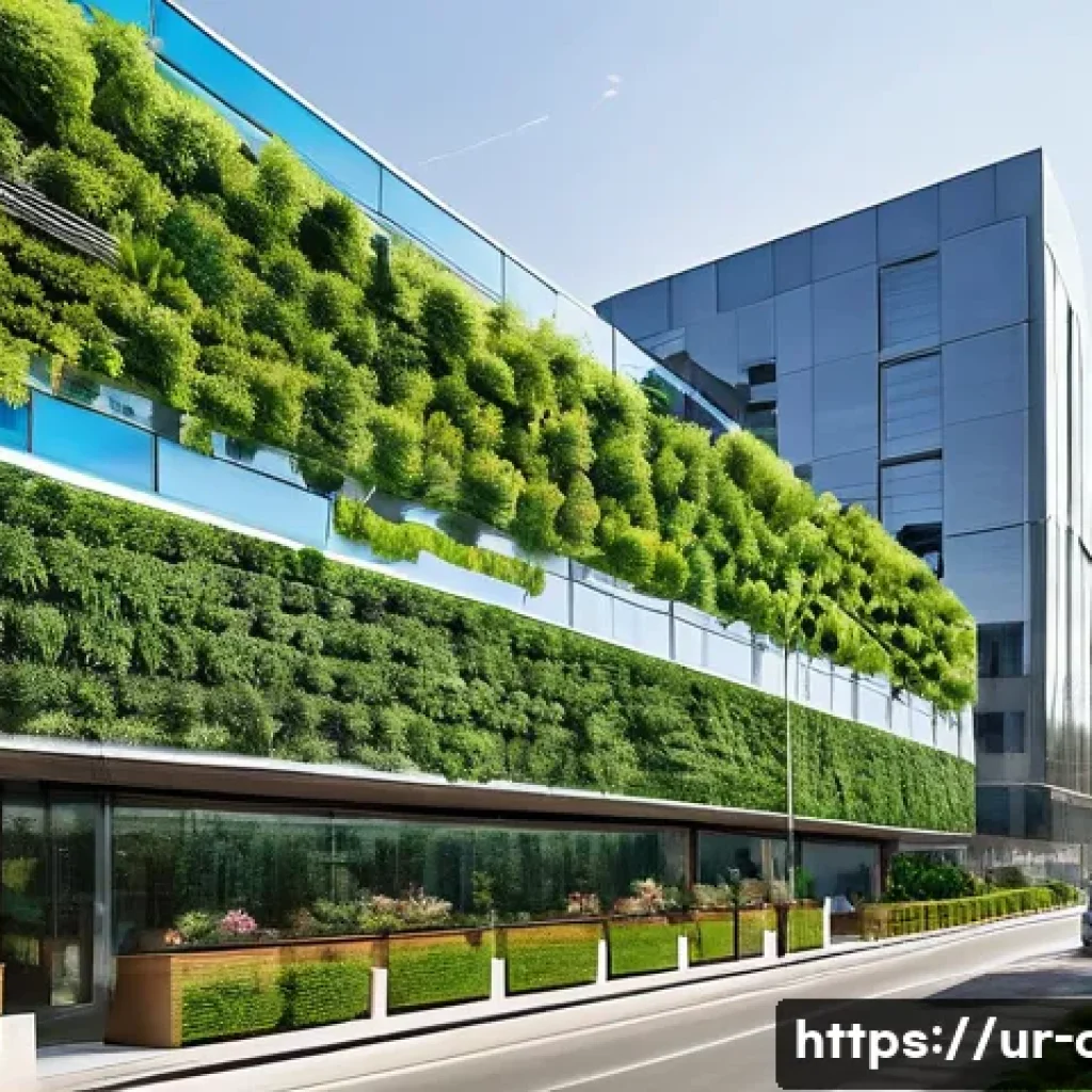 도시계획 전문가 인터뷰 내용 - **A Harmonious Smart City with Green Infrastructure:**
"An aerial, high-angle shot of a bustling...