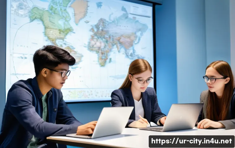 도시계획 자격증 시험을 위한 스터디 그룹 - **Prompt 1: Dynamic Urban Planning Study Session**
"A diverse group of five university students,...